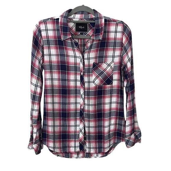 Rails Tops - Rails Women’s Size S Hunter Flannel Shirt 100% Cotton Soft Rogue Navy Plaid